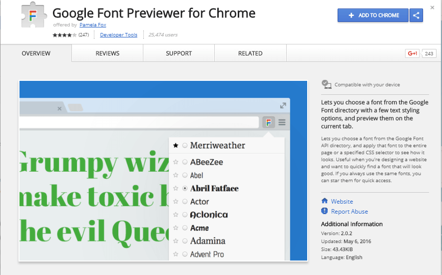 Google Font Previewer