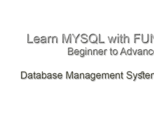 Learn MYSQL Part 1